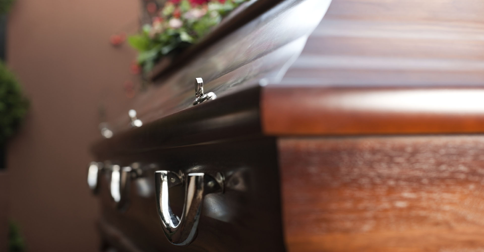 Funeral with coffin